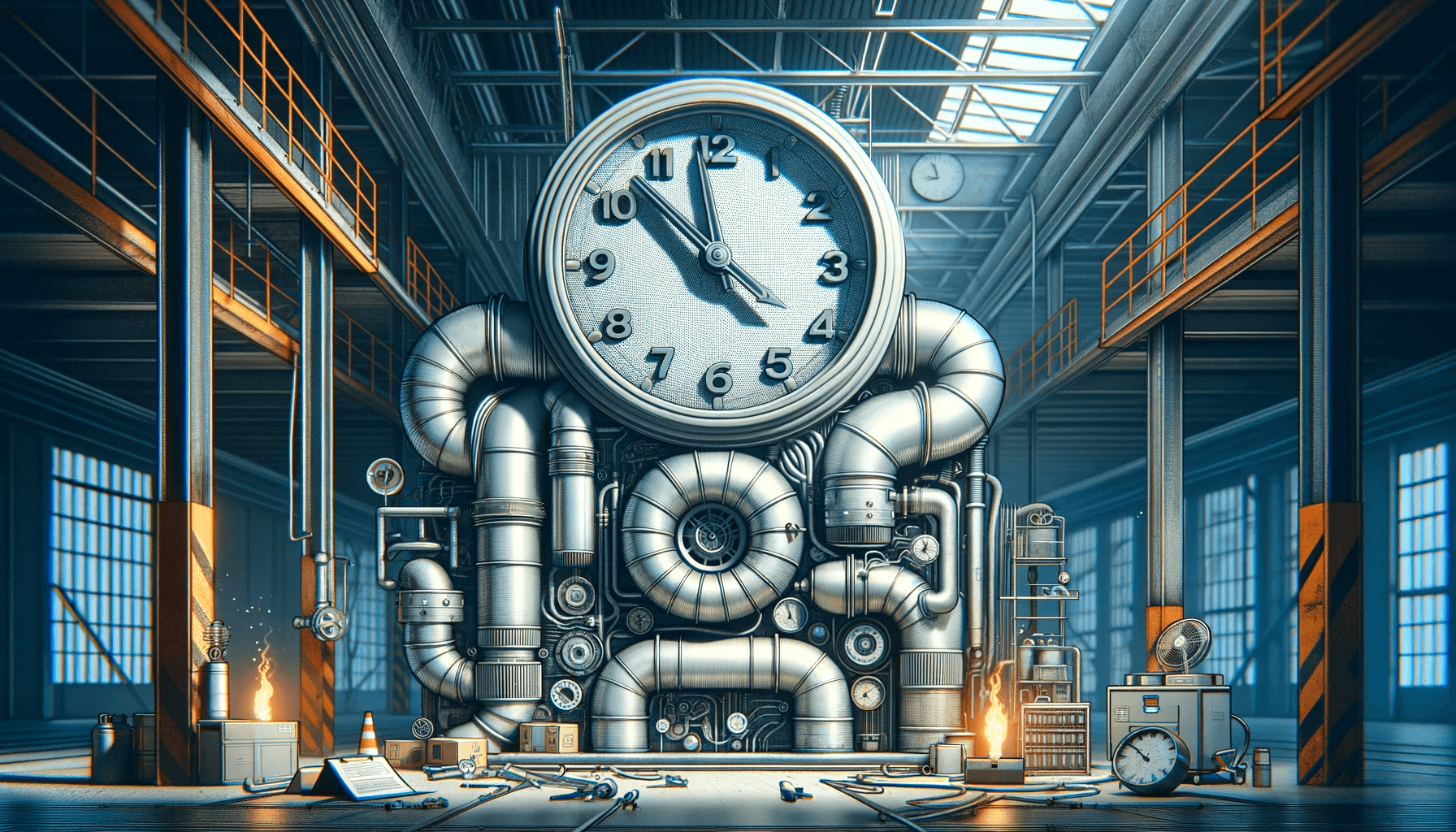 A clock illustrated in an LEV system to reference when you should replace your LEV system.